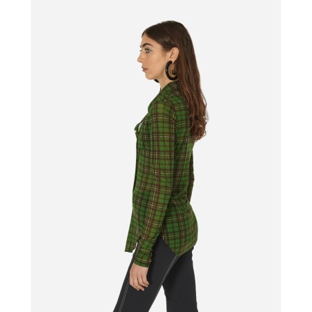 Brand New Tartan Button Down Top Green