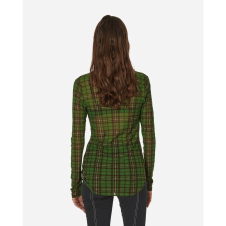 Brand New Tartan Button Down Top Green