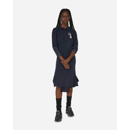 Brand New Cut Up Polo Dress Blue New Release