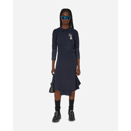 Brand New Cut Up Polo Dress Blue New Release