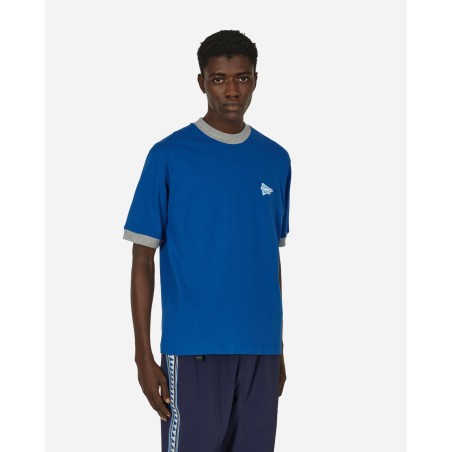 Brand New Maison Kitsuné Ringer Cotton T-Shirt Blue New Release