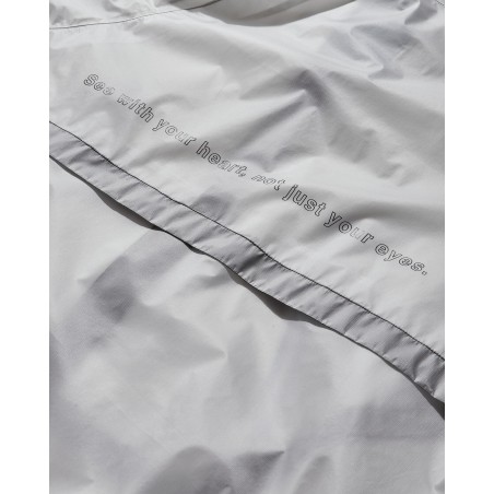 Brand New Men's Sheer Loose Fitting Rain Jacket White On Hand Now