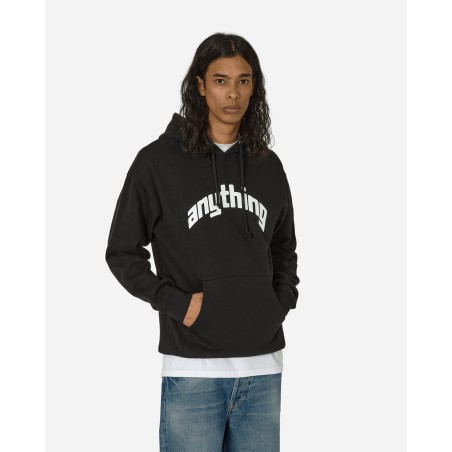 Brand New Curved Logo Hoodie Black New Collection