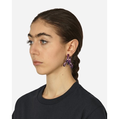 Brand New Wow Hoop Earrings Purple New Release