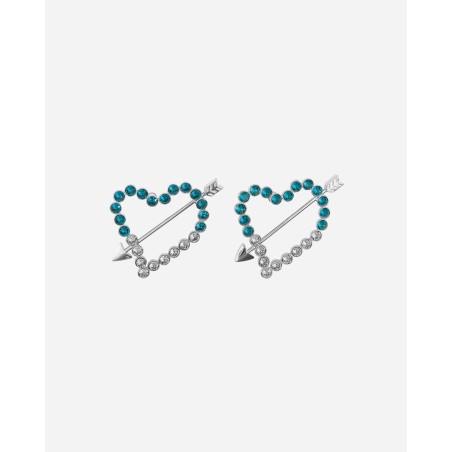 Brand New Cupido Earrings Crystal / Green Available for Immediate Shipping