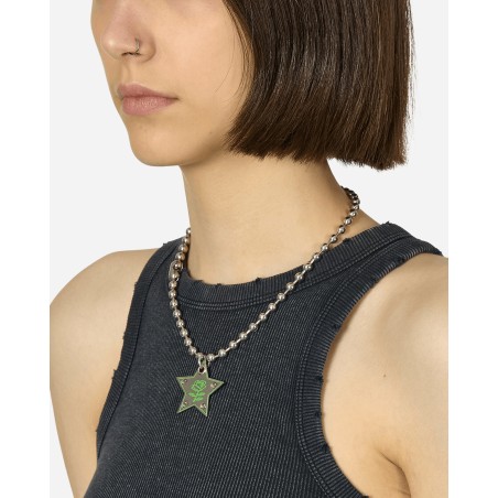 Brand New Super Star Necklace Silver / Green Immediate Availability