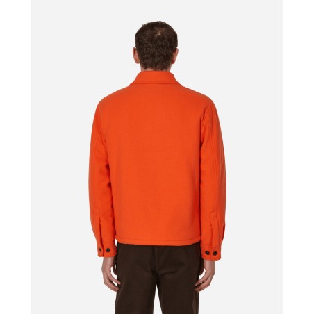 Brand New Woolrich Wool Overshirt Orange In Stock