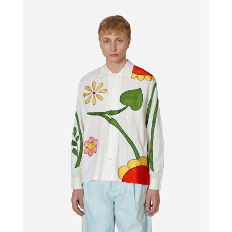 Brand New Embroidered Flower Shirt White Ready for Shipment