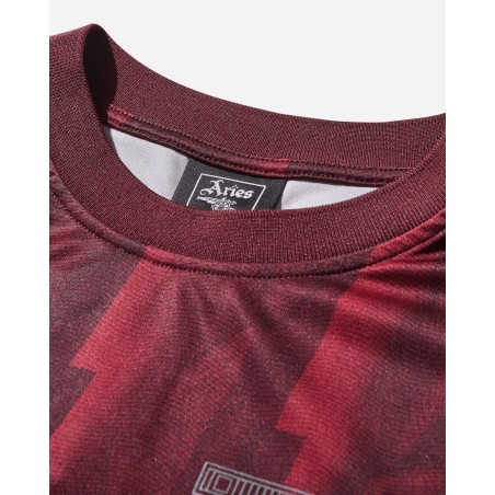 Brand New Men's Arsenal Lightning Stripe Poly T-Shirt Red Immediate Availability