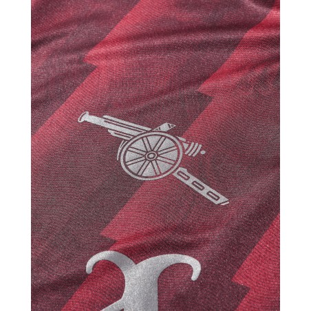 Brand New Men's Arsenal Lightning Stripe Poly T-Shirt Red Immediate Availability