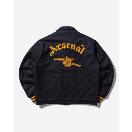 Brand New Men's Arsenal Wool Bomber Jacket Navy Available Now