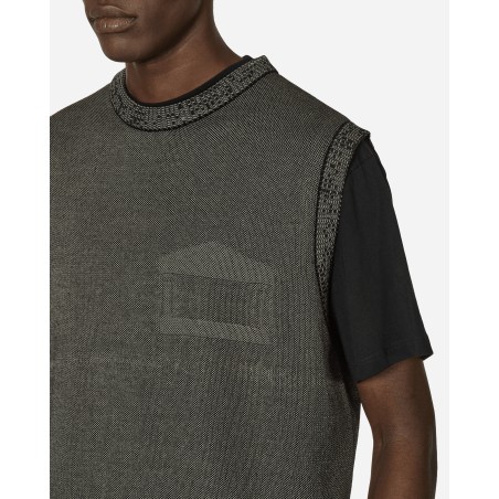 Brand New Glitch Temple Knit Vest Grey New Release