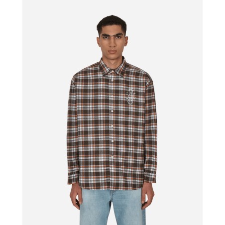 Brand New Check Longsleeve Shirt Brown New Stock