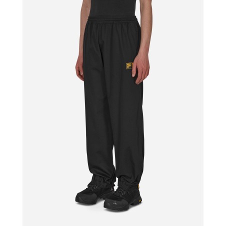 Brand New FILA Logo Twill Trackpants Black