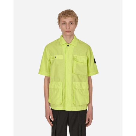 Brand New TELA COTONE LINO FIAMMATO-TC Garment Dyed Shortsleeve Jacket Yellow On Hand Now