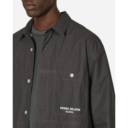 Brand New Marina Pleated Cotton Canvas Overshirt Charcoal Limited Stock