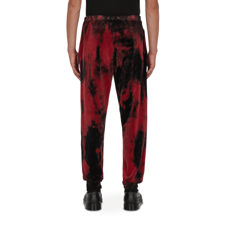 Brand New Rhinestone Velour Sweatpants Red