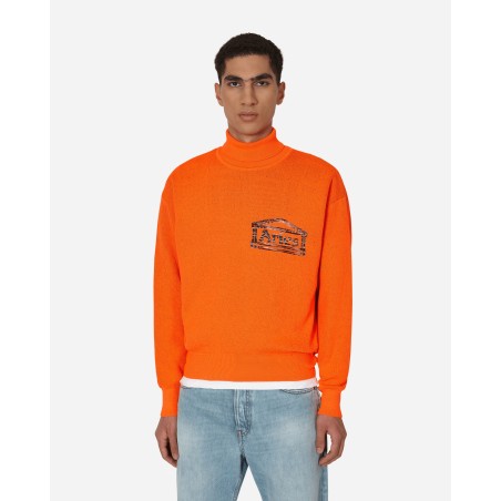 Brand New Temple Fluro Turtleneck Sweater Orange Just In