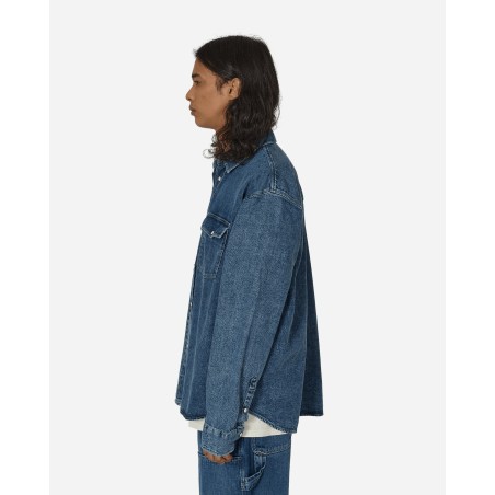 Brand New Boxy Western Denim Longsleeve Shirt Light Denim On Hand Now