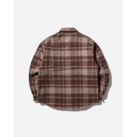 Brand New Heavy Washed Plaid Shirt Brown Limited Stock