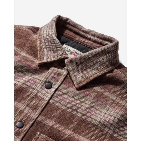 Brand New Heavy Washed Plaid Shirt Brown Limited Stock