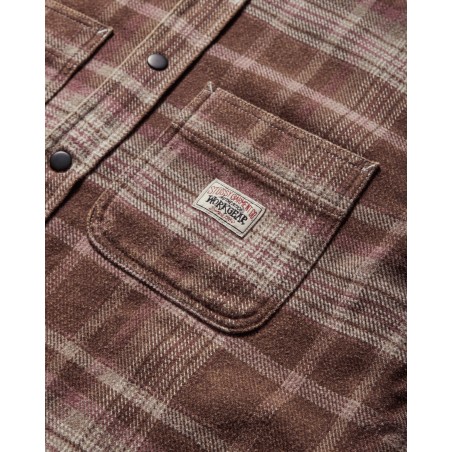 Brand New Heavy Washed Plaid Shirt Brown Limited Stock