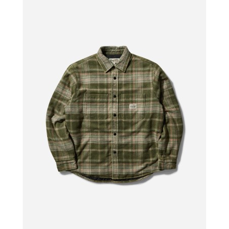 Brand New Heavy Washed Plaid Shirt Green Immediate Availability