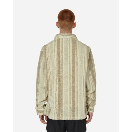 Brand New Striped Sherpa Shirt Natural In Stock