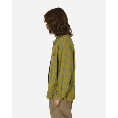 Brand New Twisted Yarn Plaid Zip Shirt Green