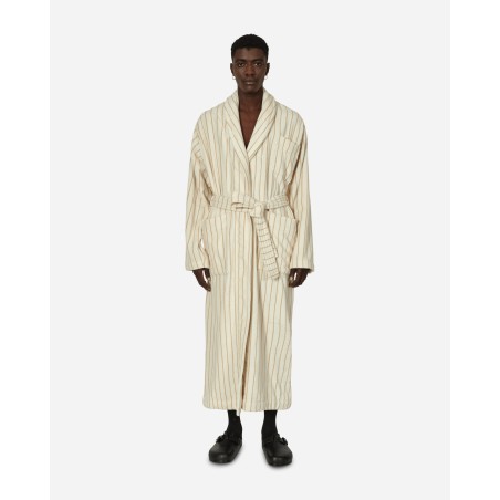 Brand New Classic Bathrobe Striped Sienna New Release