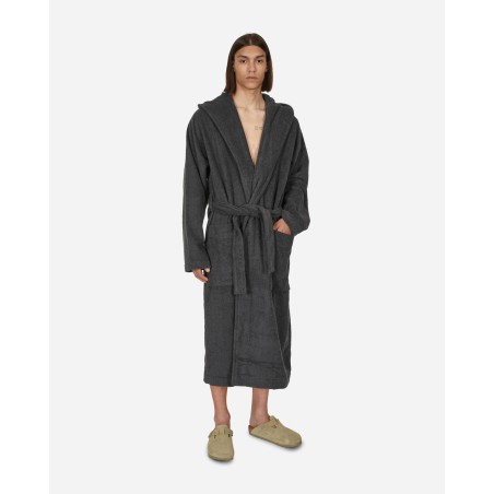 Brand New Hooded Bathrobe Ash Black On Hand Now