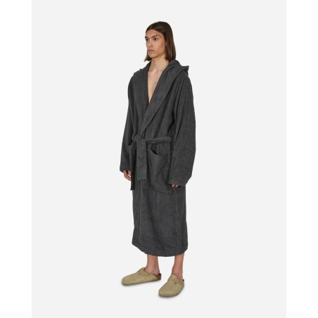 Brand New Hooded Bathrobe Ash Black On Hand Now