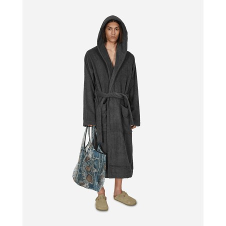 Brand New Hooded Bathrobe Ash Black On Hand Now