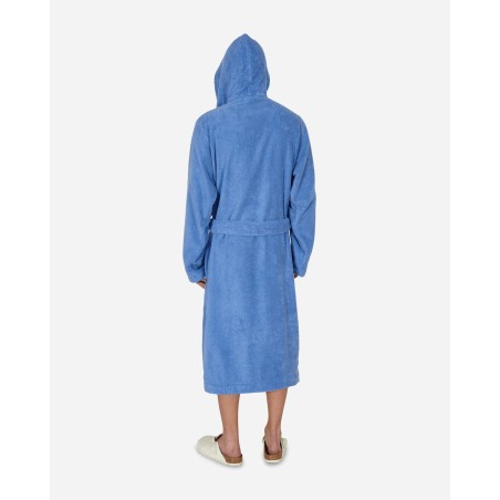 Brand New Hooded Bathrobe Clear Blue Limited Stock