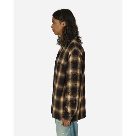 Brand New Checkered Shirt Brown On Hand Now