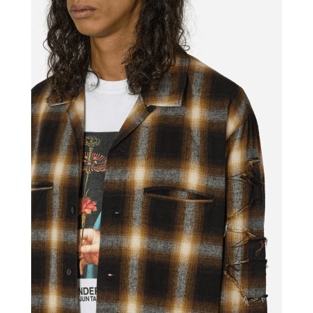 Brand New Checkered Shirt Brown On Hand Now