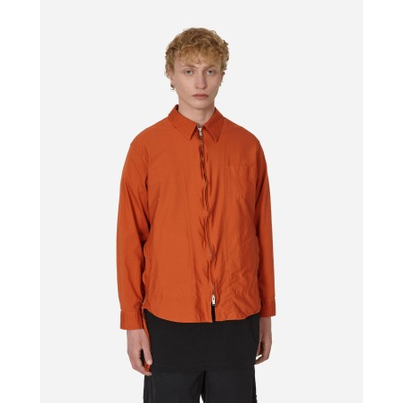 Brand New Zip Up Shirt Orange In Stock