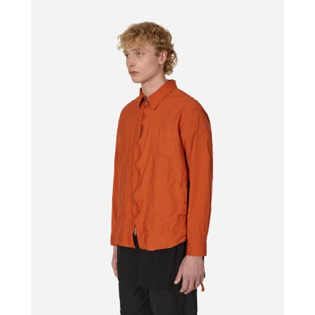 Brand New Zip Up Shirt Orange In Stock