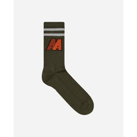 Brand New AA Logo Socks Army Green New Stock