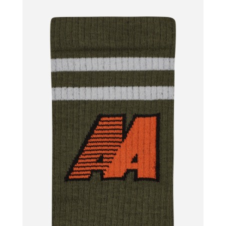 Brand New AA Logo Socks Army Green New Stock