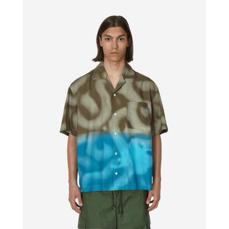 Brand New Mundo Dip Dyed Camp Shirt Brown / Blue Ready for Shipment