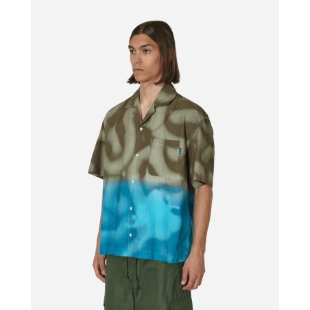 Brand New Mundo Dip Dyed Camp Shirt Brown / Blue Ready for Shipment