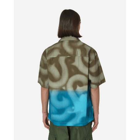 Brand New Mundo Dip Dyed Camp Shirt Brown / Blue Ready for Shipment