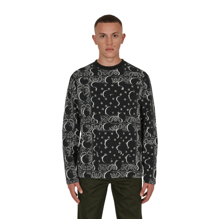 Brand New Big Paisley Longsleeve T-Shirt Black