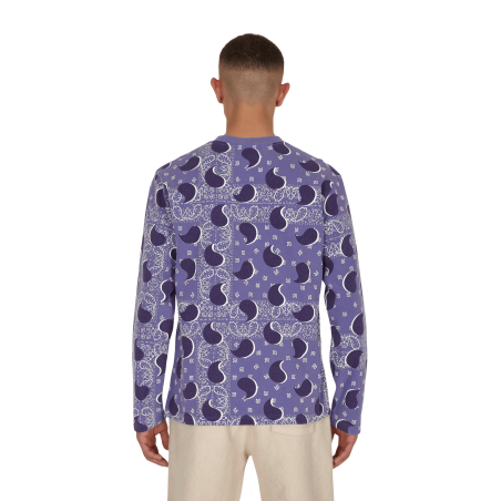 Brand New Big Paisley Longsleeve T-Shirt Blue On Hand Now