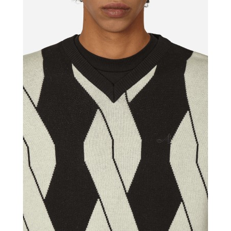 Brand New Cable Sweater Vest Black / White Limited Stock