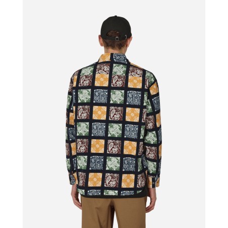 Brand New Paisley Printed Corduroy Zip-Up Shirt Multicolor Limited Stock