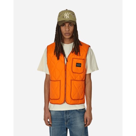 Brand New Quilted Nylon Shell Vest Orange