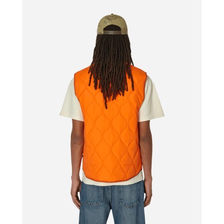 Brand New Quilted Nylon Shell Vest Orange