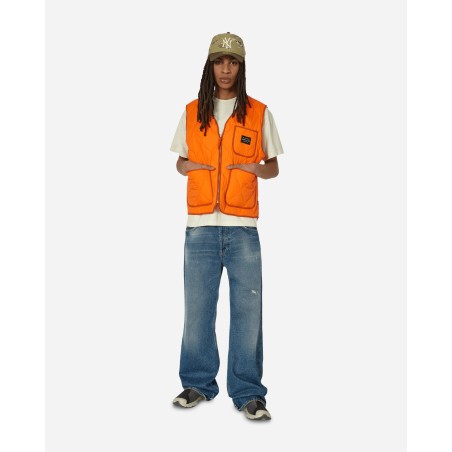 Brand New Quilted Nylon Shell Vest Orange